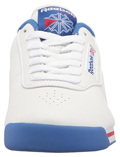 Reebok Women's Princess Sneaker, White/Tetra Blue/Excellent Red, 11.5