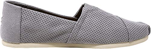 TOMS Men's Classic Perforated Suede Drizzle Grey Ankle-High Slip-On Shoes - 12M