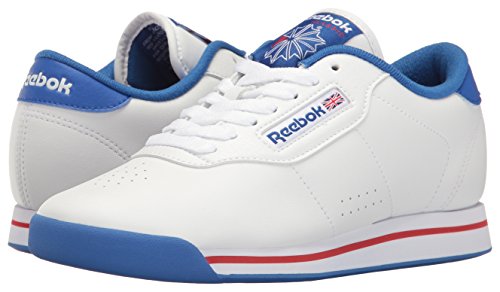 Reebok Women's Princess Sneaker, White/Tetra Blue/Excellent Red, 11.5