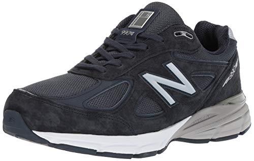 New Balance Men's Made 990 V4 Sneaker, Navy/Silver, 14 XXW US