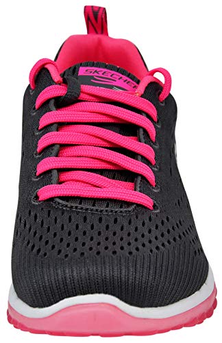 Skechers Sport Women's Skech Air Run High Fashion Sneaker, Charcoal Pink, 9 M US