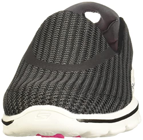 Skechers Performance Women's Go Walk 3 Slip-On Walking Shoe, Black/White, 5.5 M US