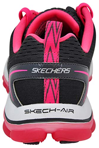 Skechers Sport Women's Skech Air Run High Fashion Sneaker, Charcoal Pink, 9 M US