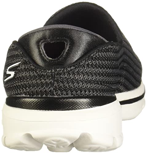 Skechers Performance Women's Go Walk 3 Slip-On Walking Shoe, Black/White, 5.5 M US