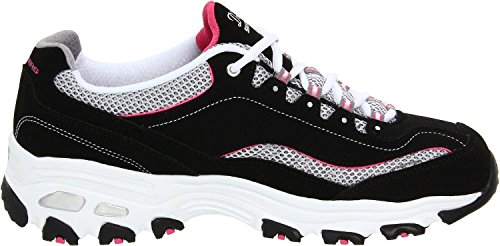Skechers Sport Women's Centennial Sneaker (8W, Black/White/Pink)