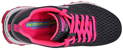 Skechers Sport Women's Skech Air Run High Fashion Sneaker, Charcoal Pink, 9 M US