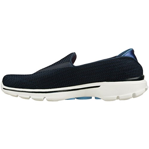 Skechers Performance Women's Go Walk 3 Slip-On Walking Shoe, Navy/White, 6.5 M US