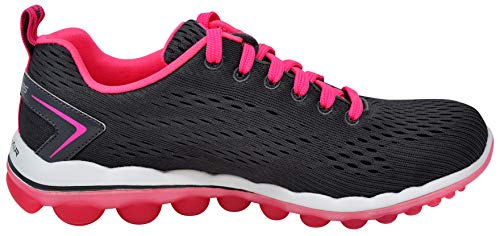 Skechers Sport Women's Skech Air Run High Fashion Sneaker, Charcoal Pink, 9 M US