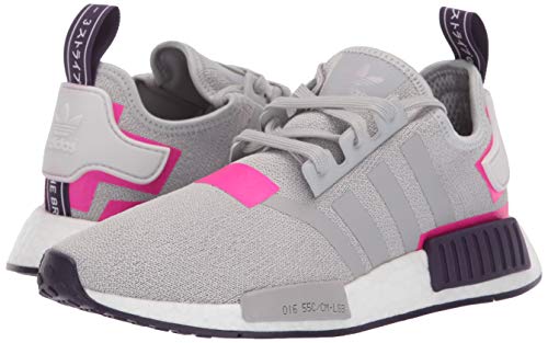 adidas Originals womens Nmd_r1 Running Shoe, Grey/Grey/Shock Pink, 10.5 US