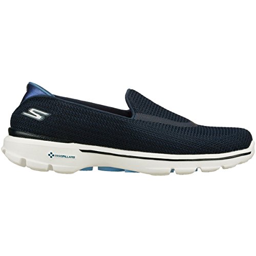 Skechers Performance Women's Go Walk 3 Slip-On Walking Shoe, Navy/White, 6 M US