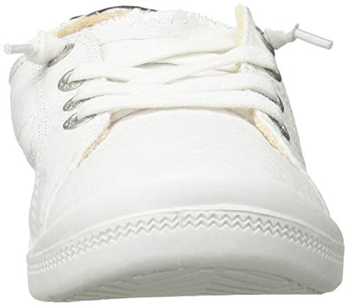 Roxy womens Bayshore Slip on Shoe Sneaker, White, 5 US