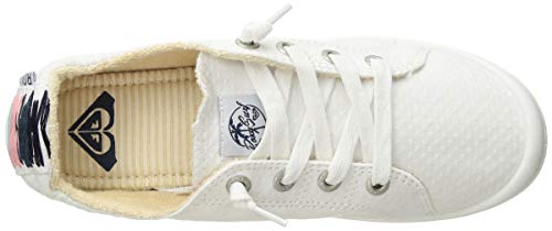Roxy womens Bayshore Slip on Shoe Sneaker, White, 5 US