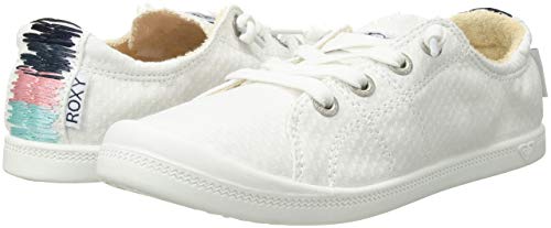 Roxy womens Bayshore Slip on Shoe Sneaker, White, 5 US