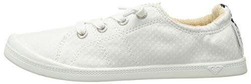 Roxy womens Bayshore Slip on Shoe Sneaker, White, 5 US