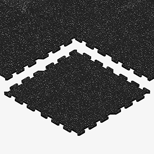 Flexible 8mm Rubber Interlocking Tiles | Grey, Home Gym+