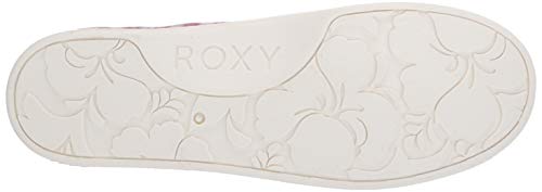 Roxy Women's Bayshore Slip On Sneaker Shoe, Gingham Raspberry, 7.5 Medium US