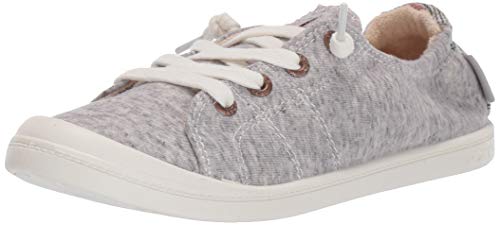 Roxy Women's Bayshore Slip On Sneaker Shoe, Heather Grey, 6.5 M US
