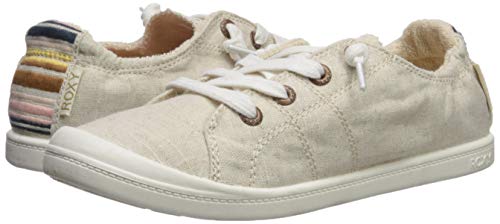 Roxy Women's Bayshore Slip On Sneaker Shoe, tan/Brown, 7.5 Medium US