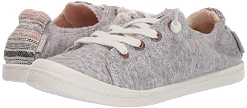 Roxy Women's Bayshore Slip On Sneaker Shoe, Heather Grey, 6.5 M US