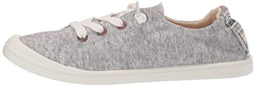 Roxy Women's Bayshore Slip On Sneaker Shoe, Heather Grey, 6.5 M US