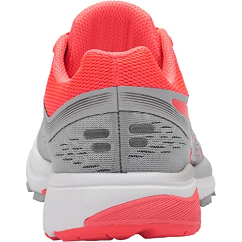 ASICS Women's GT-1000 7 Running Shoes, 9, MID Grey/Flash Coral