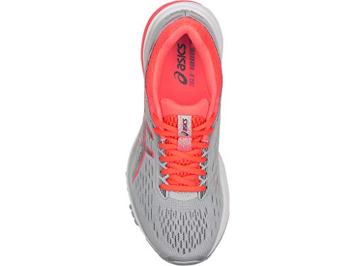 ASICS Women's GT-1000 7 Running Shoes, 9, MID Grey/Flash Coral