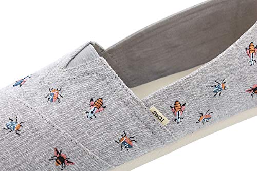 TOMS Women's Drizzle Grey Embroided 10012496 (Size: 9)