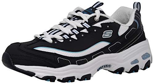 Skechers Women's D'Lites Extreme Sneaker (7.5EW, Navy/White)