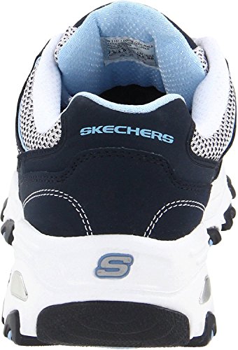 Skechers Sport Women's D'Lites Centennial Sneaker, Navy/White Centennial, 8.5 M US
