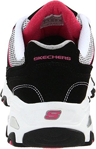Skechers Sport Women's Centennial Sneaker (7.5W, Black/White/Pink)