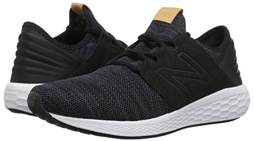 New Balance Men's Fresh Foam Cruz V2 Sneaker, Black/White, 9.5 D US