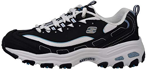 Skechers Women's D'Lites Extreme Sneaker (7.5EW, Navy/White)