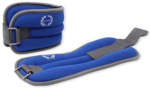 Da Vinci Adjustable Ankle or Wrist Weights, Sold in Pairs (Blue)