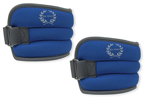 Da Vinci Adjustable Ankle or Wrist Weights, Sold in Pairs (Blue)