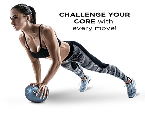 Empower Medicine Ball for Women, Exercise Weight Ball for Strength Training, Cardio, Soft Fingertip-Grip Surface, 10lb