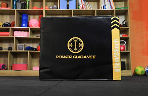 POWER GUIDANCE 3 in 1 Wood Plyometric Jump Box, Plyo Box for Jump Training and Conditioning - 30''/24''/20'', 24''/20''/18'', 16''/14''/12''