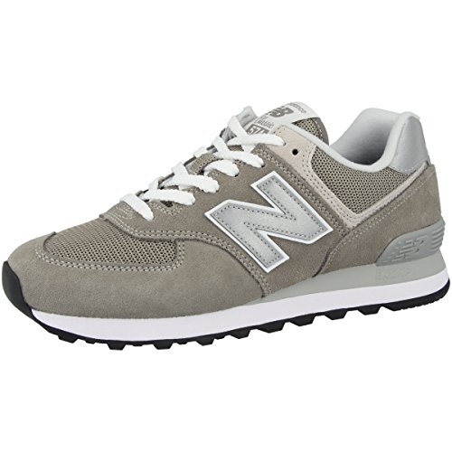 New Balance Womens wl574esm Low Top Lace Up Fashion Sneakers, Grey, Size 7.0