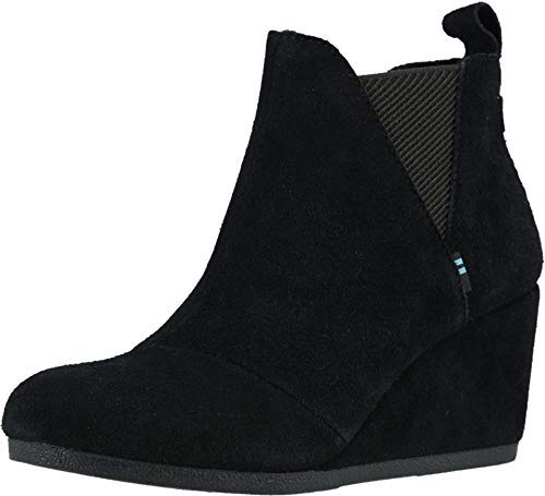 TOMS Women's Kelsey Bootie, Size: 5.5 B(M) US, Color: Black Suede