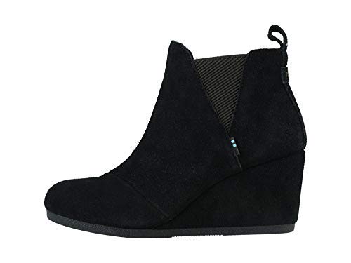 TOMS Women's Kelsey Bootie, Size: 5.5 B(M) US, Color: Black Suede