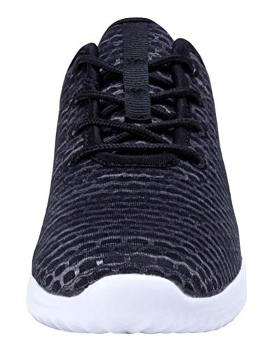 YILAN Women's Fashion Sneakers Breathable Sport Shoes (7, Ebony)