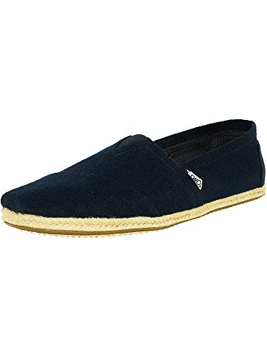 TOMS Men's Classic Linen Navy Ankle-High Canvas Slip-On Shoes - 11M