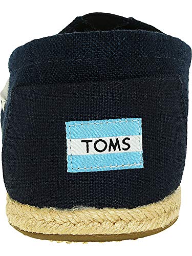 TOMS Men's Classic Linen Navy Ankle-High Canvas Slip-On Shoes - 11M