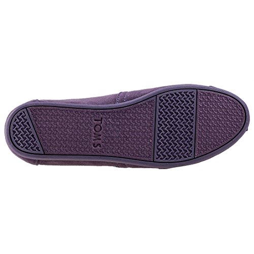TOMS Women's Alpargata Microfiber Shoes Black Plum Size 10