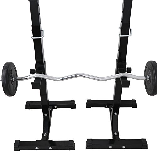 F2C Max Load 550Lbs Pair of Adjustable 41"-66" Rack Sturdy Steel Squat Barbell Free Bench Press Stands Gym/Home Gym Portable Dumbbell Racks Stands (one Pair/Two pcs)
