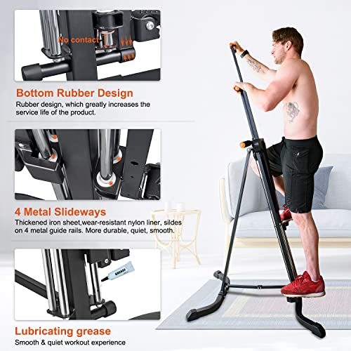 RELIFE REBUILD YOUR LIFE Vertical Climber for Home Gym Folding Exercise Cardio Workout Machine Stair Stepper Newer Version