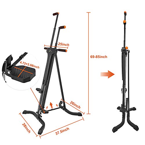 RELIFE REBUILD YOUR LIFE Vertical Climber for Home Gym Folding Exercise Cardio Workout Machine Stair Stepper Newer Version