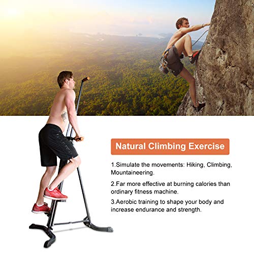 RELIFE REBUILD YOUR LIFE Vertical Climber for Home Gym Folding Exercise Cardio Workout Machine Stair Stepper Newer Version