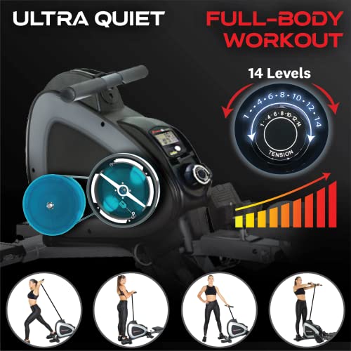 Fitness Reality 1000 Plus Bluetooth Magnetic Rower Rowing Machine with Extended Optional Full Body Exercises and Free App