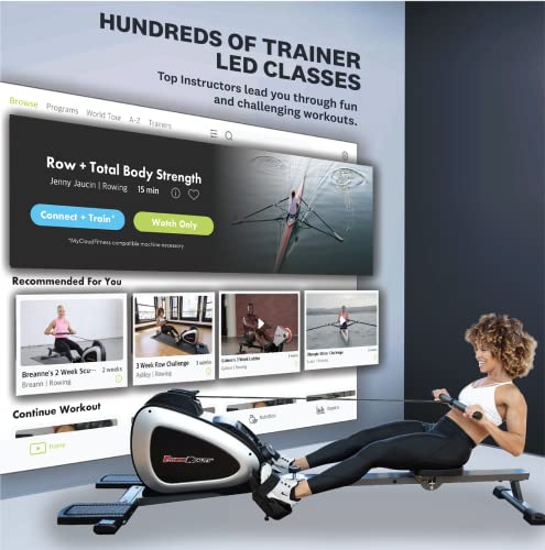 Fitness Reality 1000 Plus Bluetooth Magnetic Rower Rowing Machine with Extended Optional Full Body Exercises and Free App