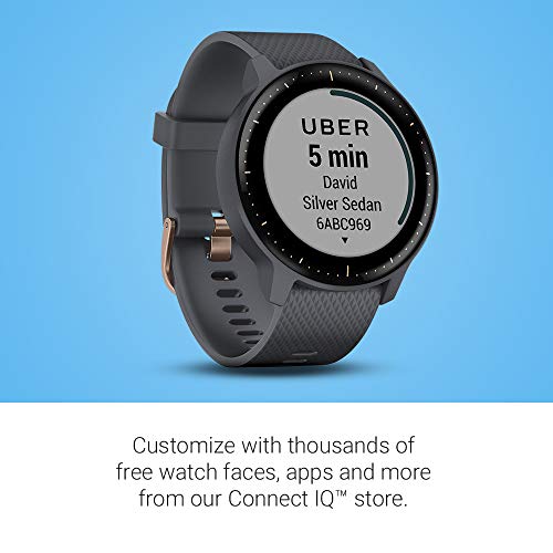 Garmin vívoactive 3 Music, GPS Smartwatch with Music Storage and Built-in Sports Apps, Granite Blue/Rose Gold